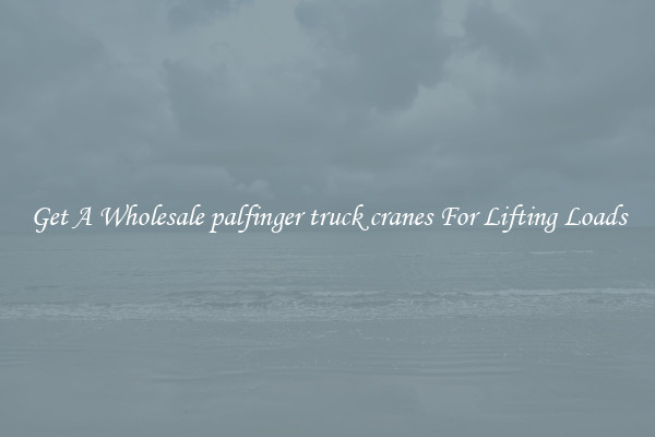 Get A Wholesale palfinger truck cranes For Lifting Loads