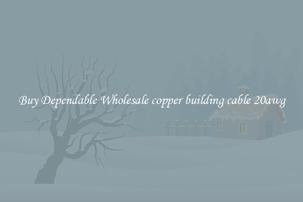 Buy Dependable Wholesale copper building cable 20awg
