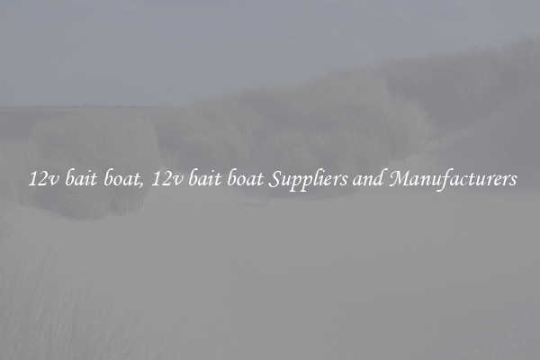 12v bait boat, 12v bait boat Suppliers and Manufacturers