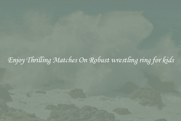 Enjoy Thrilling Matches On Robust wrestling ring for kids