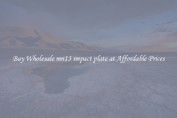 Buy Wholesale mn13 impact plate at Affordable Prices