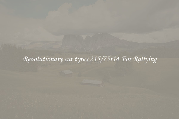 Revolutionary car tyres 215/75r14 For Rallying