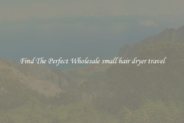 Find The Perfect Wholesale small hair dryer travel